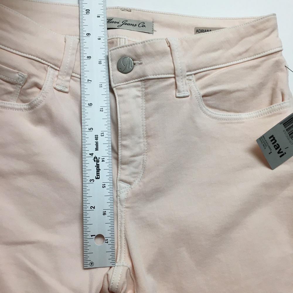 NEW Mavi Jeans 27 Pink Adriana Ankle Mid Rise Super Skinny Stretch Denim - Picture 13 of 15